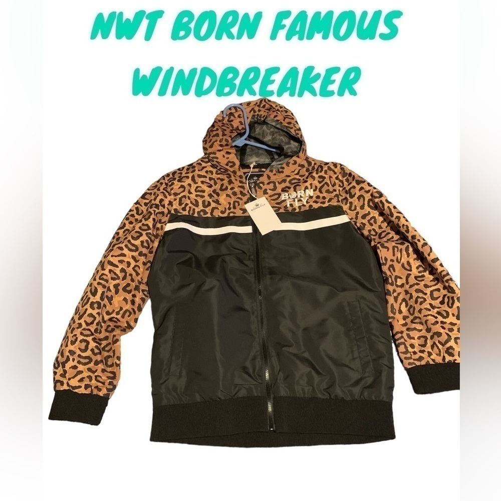 NWT Born Famous streetwear brand windbreaker jacket.  Kids 14-16